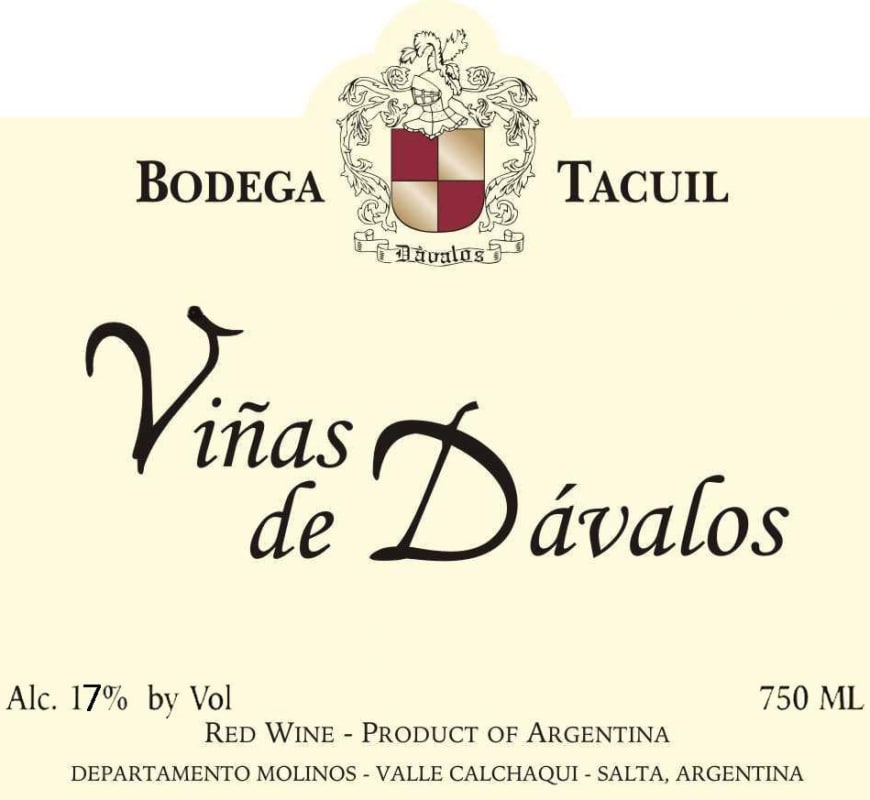 Bodega Tacuil Vinas de Davalos 2010 Front Label