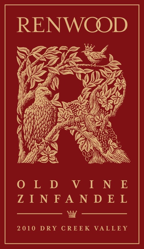 Renwood Old Vine Zinfandel 2010 Front Label