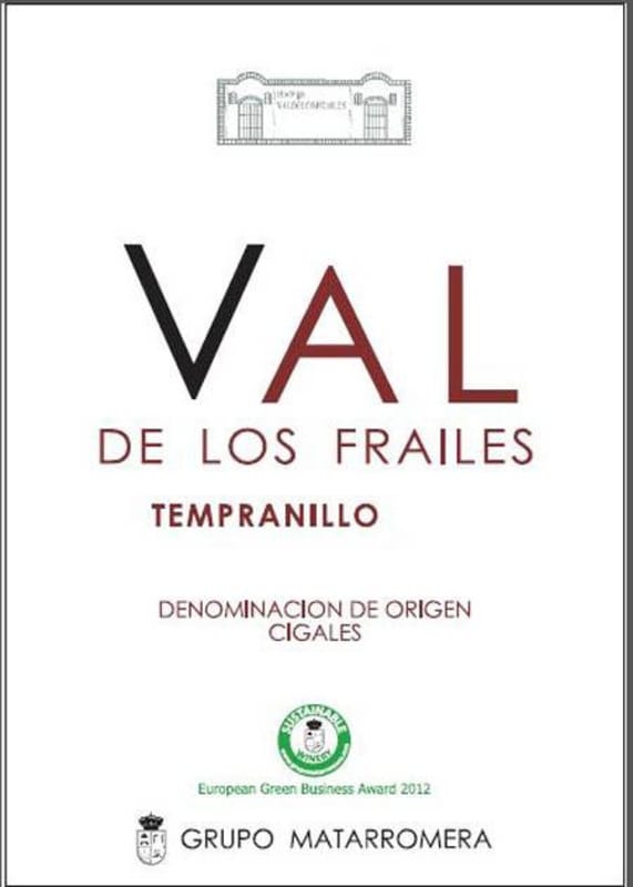 Bodega Valdelosfrailes Joven 2015 Front Label