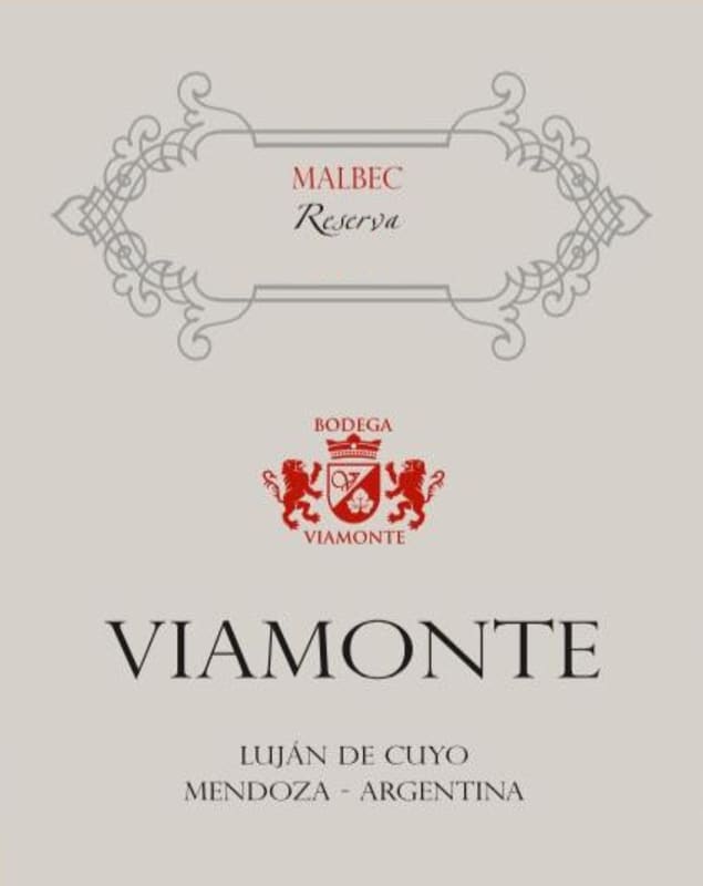 Bodega Viamonte Reserva Malbec 2013 Front Label