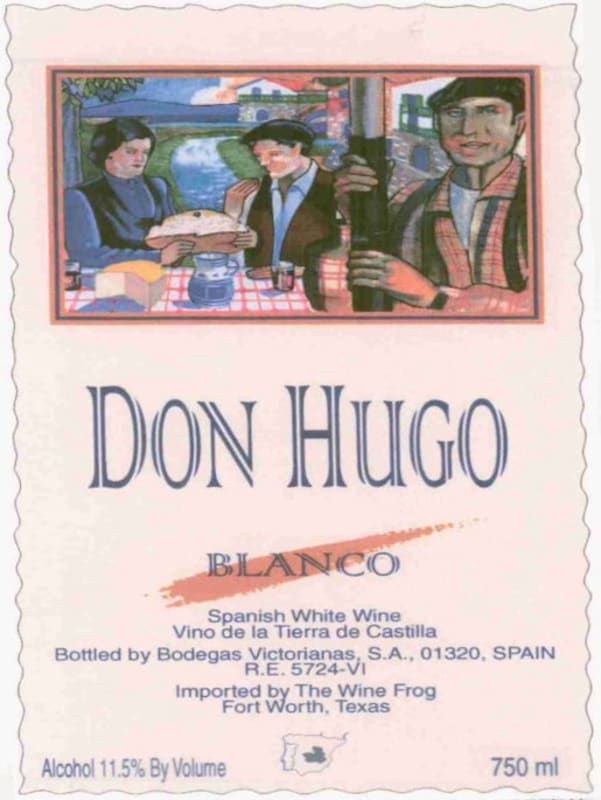 Bodega Victorianas Don Hugo Vino de Mesa Blanco 2014 Front Label