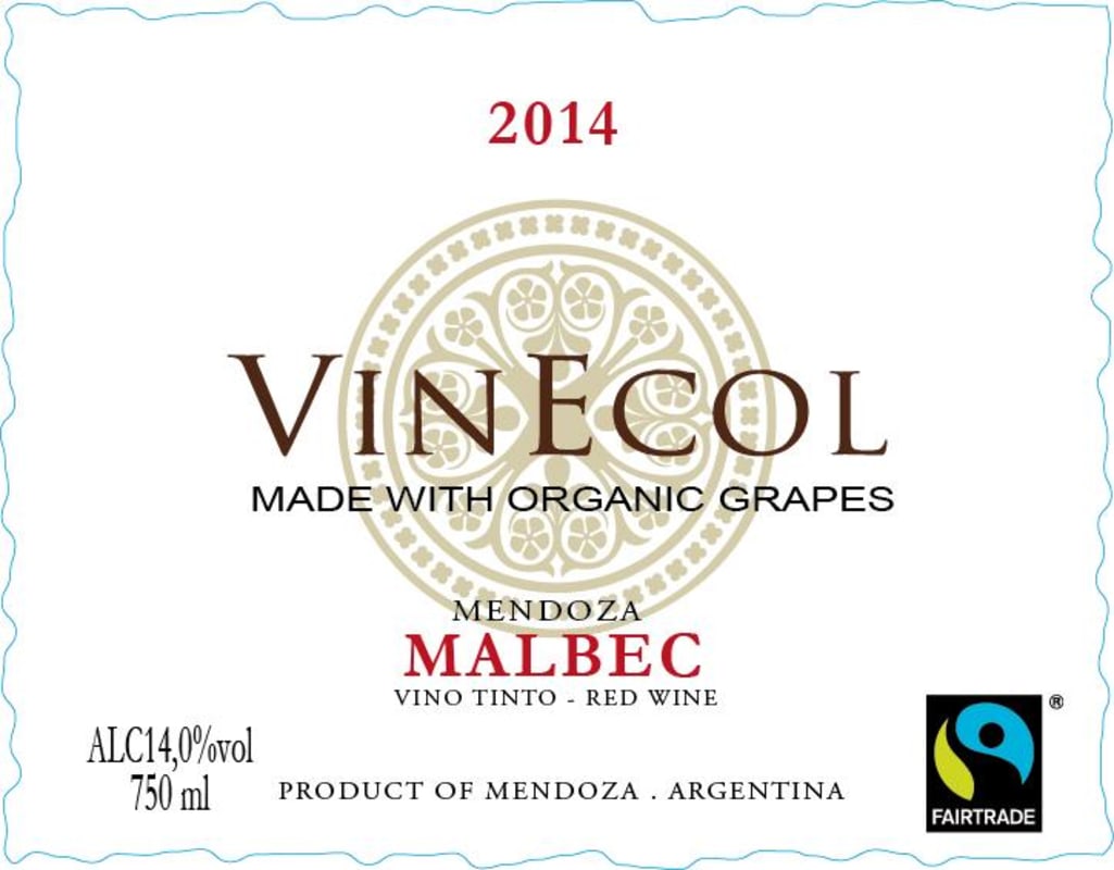 Bodega Vinecol Mendoza Malbec 2014 Front Label