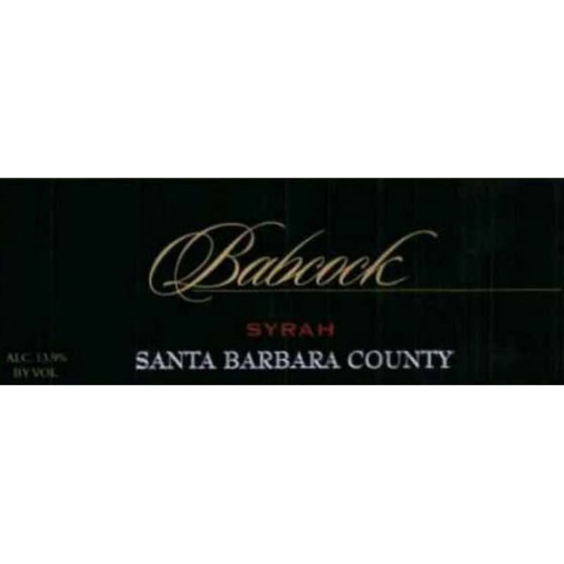 Babcock Black Label Cuvee Syrah 1997 Front Label