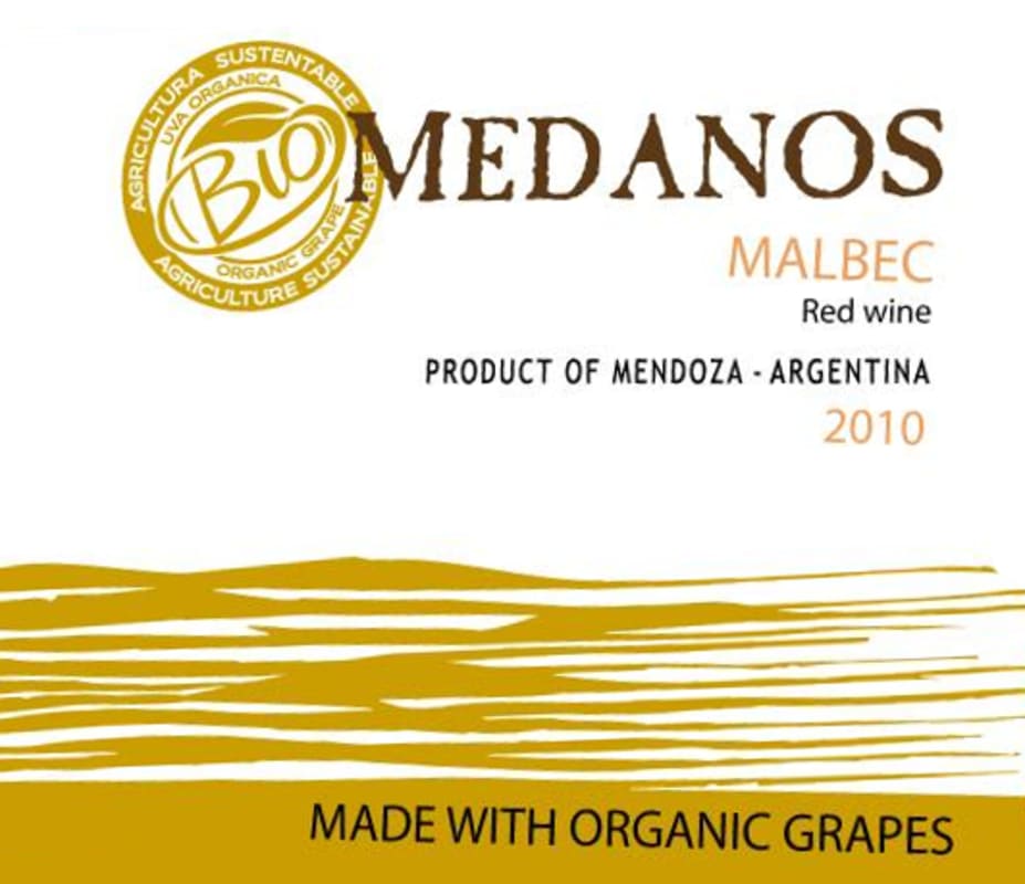 Bodega Vinecol Mendoza Medanos Malbec 2010 Front Label