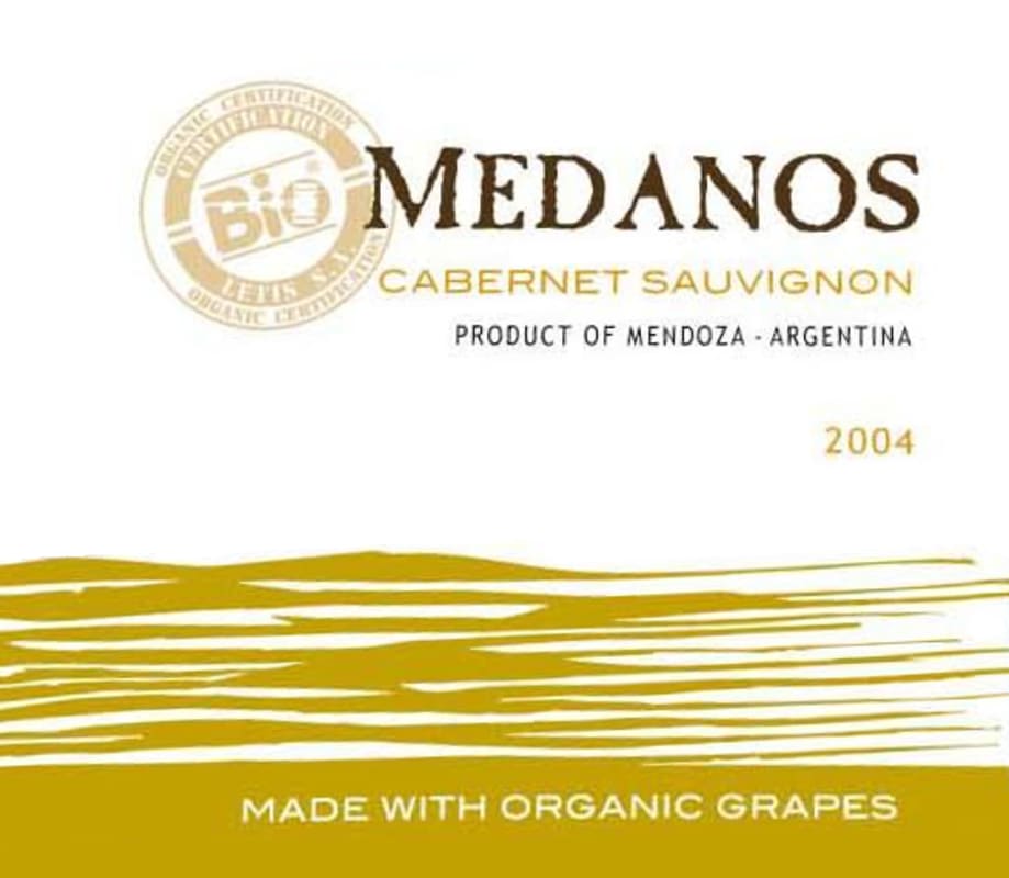 Bodega Vinecol Mendoza Medanos Cabernet Sauvignon 2004 Front Label