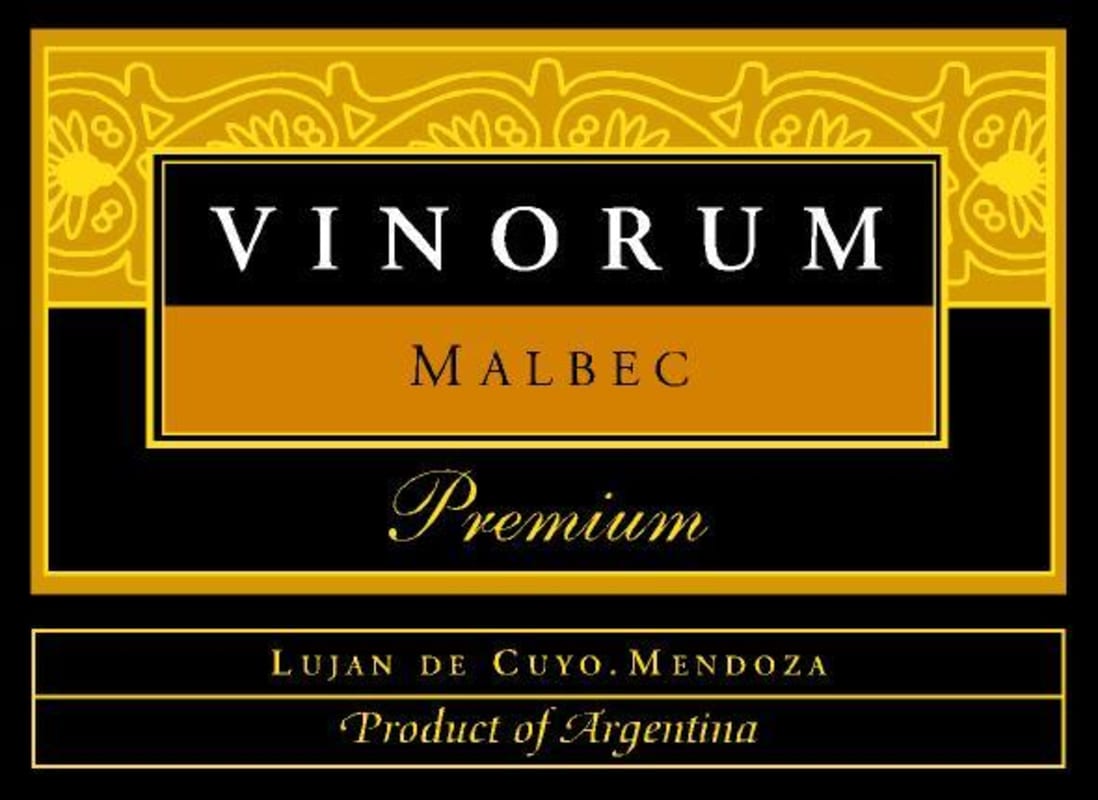 Bodega Vinorum Lujan de Cuyo Premium Malbec 2010 Front Label