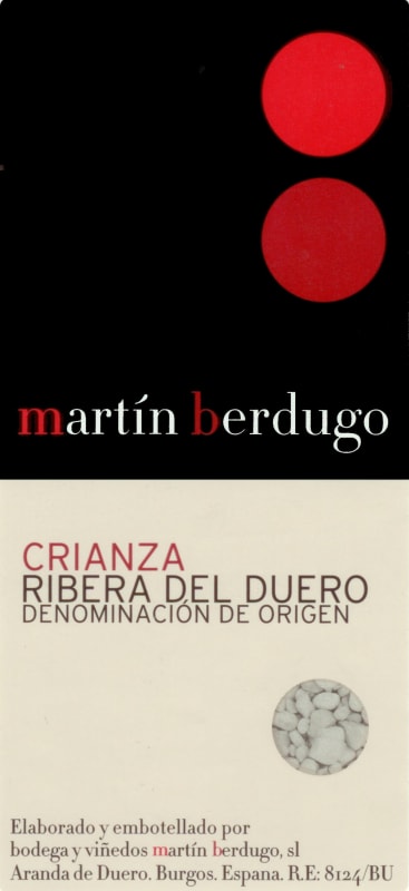 Bodega y Vinedos Martin Berdugo Crianza 2008 Front Label