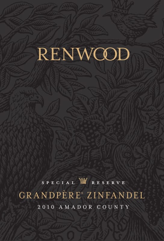 Renwood Special Reserve Grandpere Zinfandel 2010 Front Label