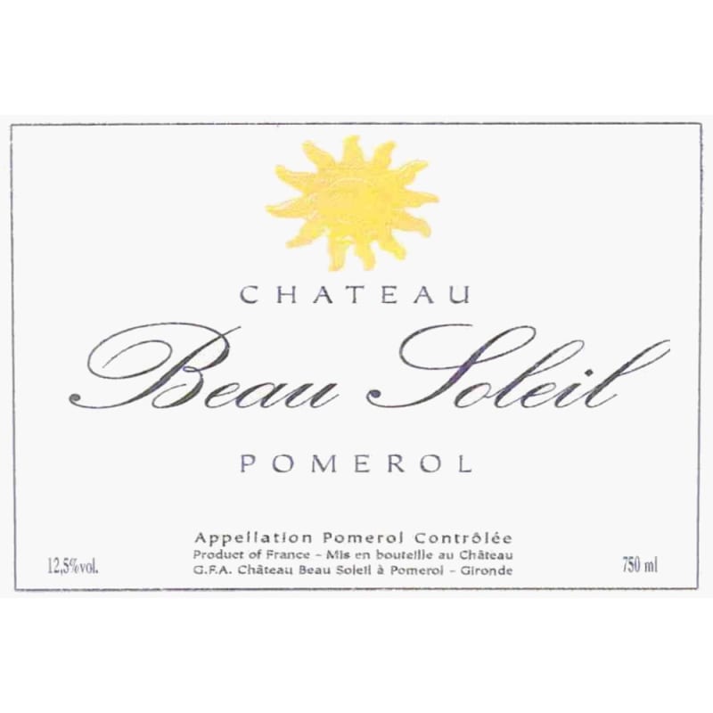 Chateau Beau Soleil 1996 Front Label