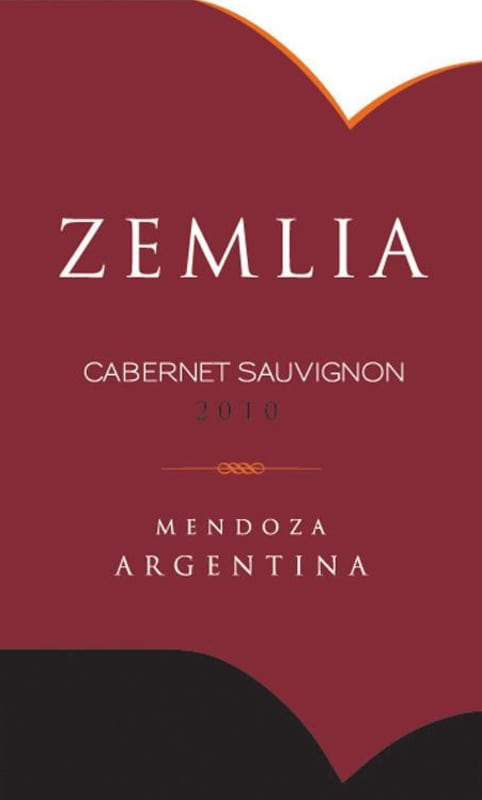 Bodega Zemlia Cabernet Sauvignon 2010 Front Label