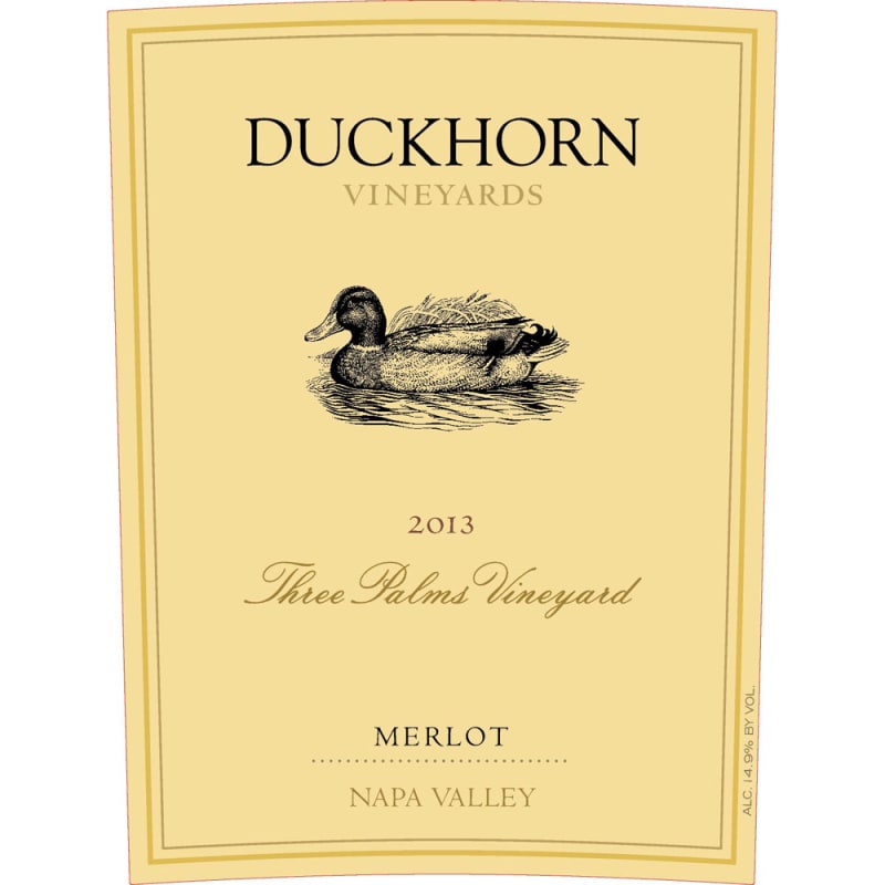 Duckhorn Three Palms Merlot (1.5 Liter Magnum) 2013 Front Label