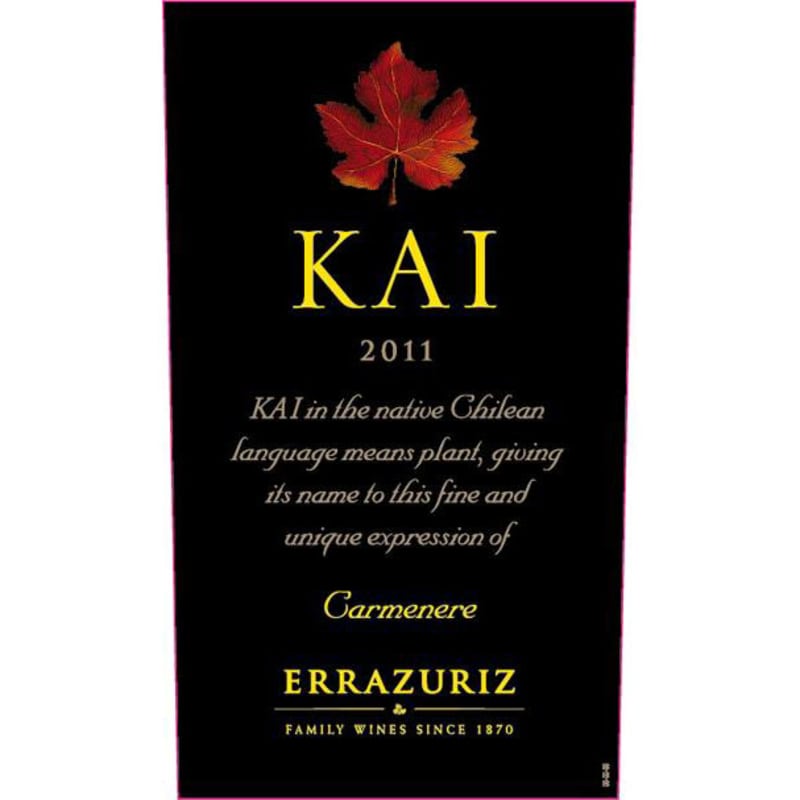 Errazuriz Kai Carmenere 2011 Front Label