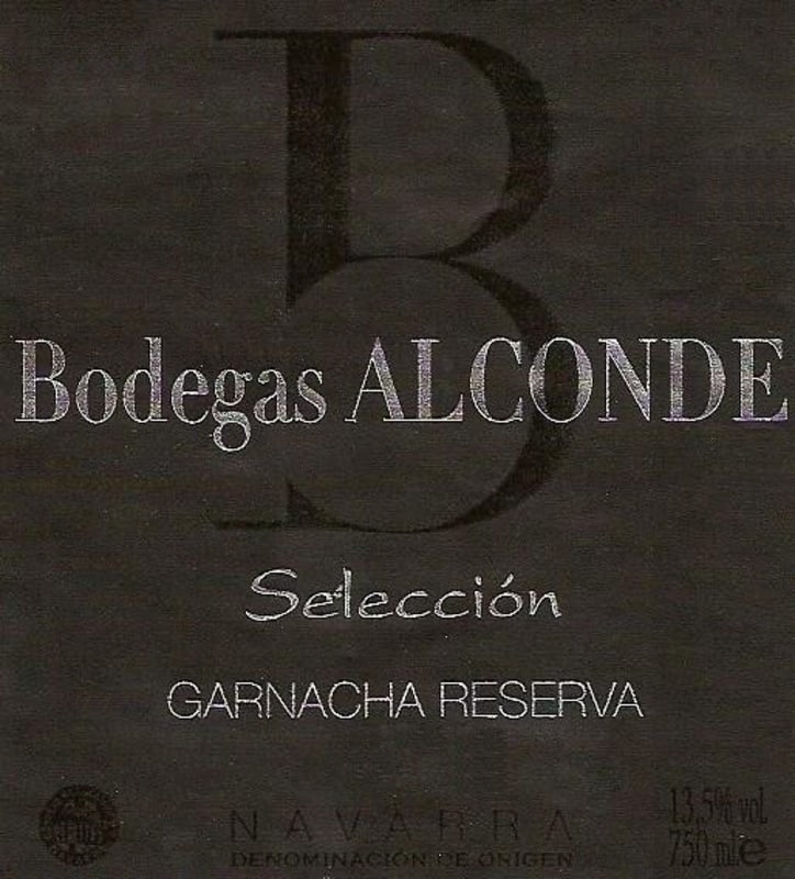 Bodegas Alconde Seleccion Reserva Garnacha 2006 Front Label