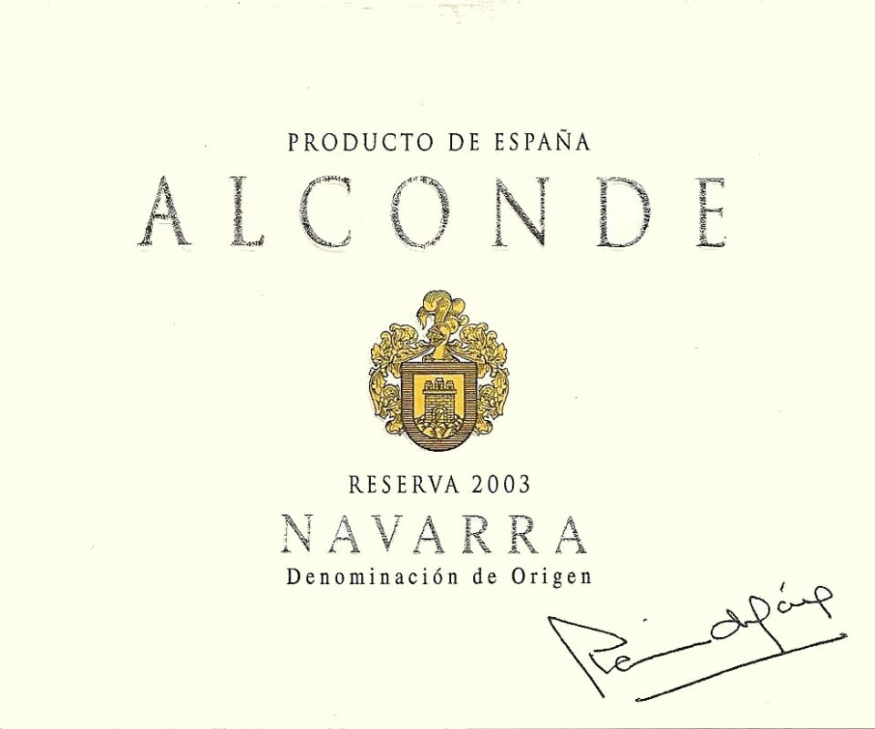 Bodegas Alconde Reserva 2003 Front Label