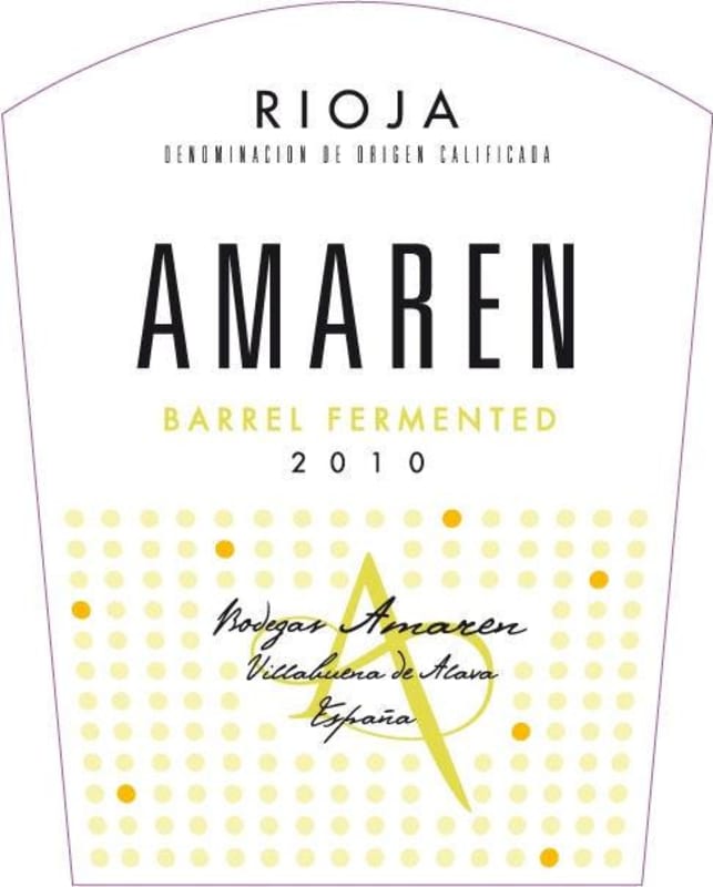 Bodegas Amaren Fermentado en Barrica Blanco 2010 Front Label