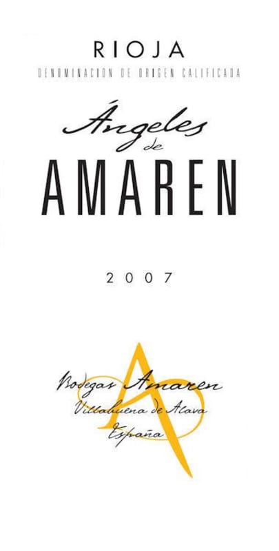 Bodegas Amaren Angeles de Amaren Tempranillo Graciano 2007 Front Label