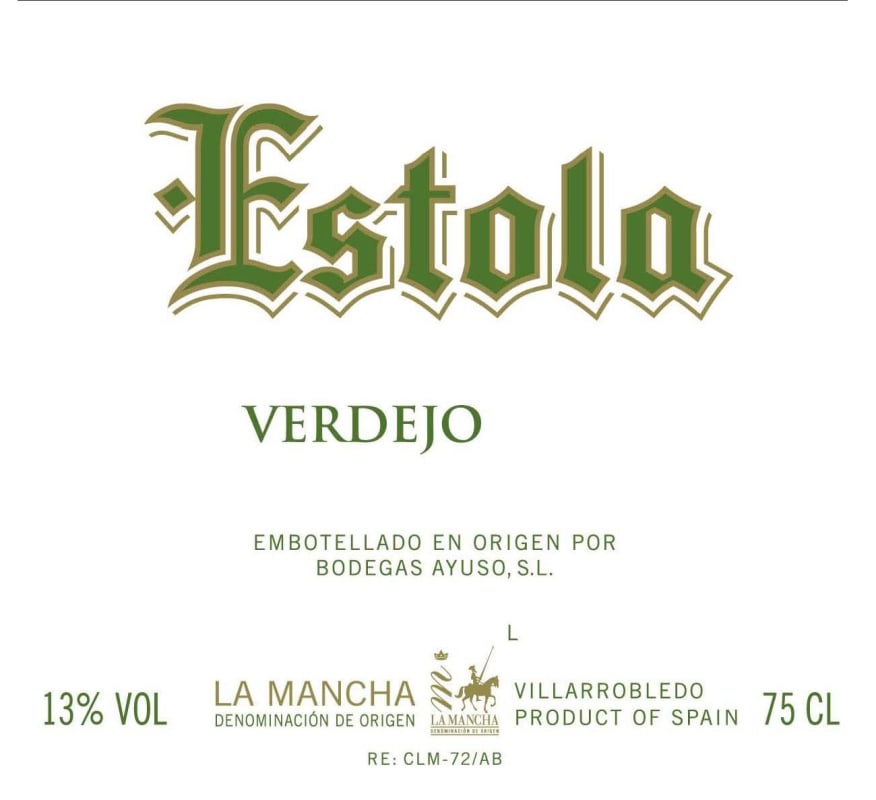 Bodegas Ayuso Estola Verdejo 2012 Front Label