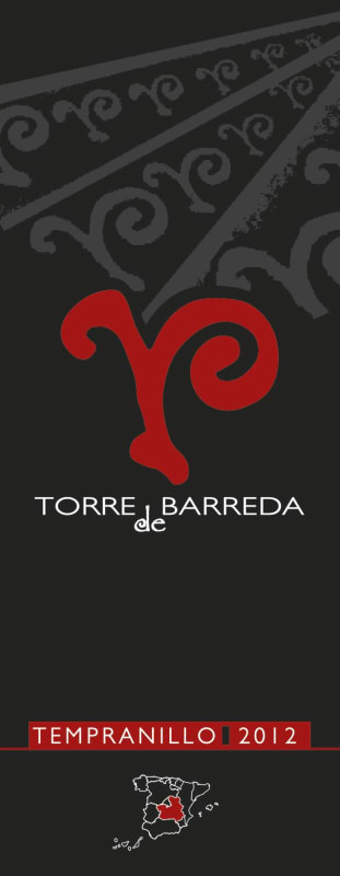 Bodegas Barreda Vino de la Tierra Tempranillo 2012 Front Label