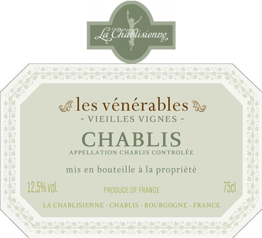 La Chablisienne Chablis Les Venerables Vieilles Vignes 2012 Front Label