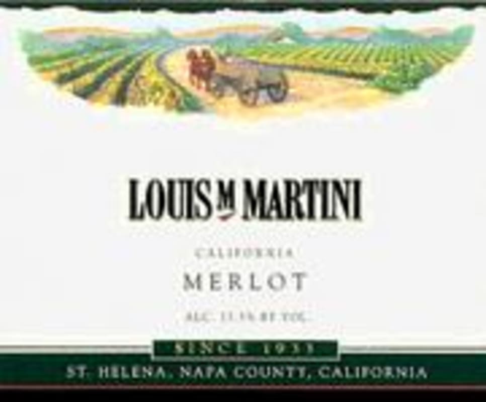 Louis Martini Merlot 1998 Front Label