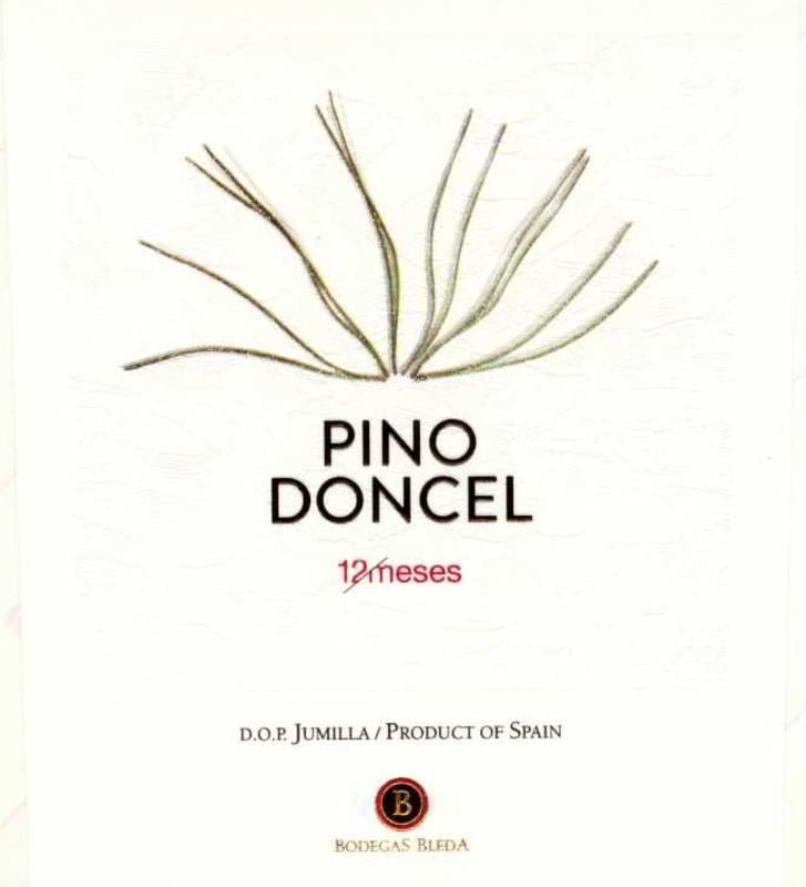 Bodegas Bleda Pino Doncel 12 Meses 2013 Front Label