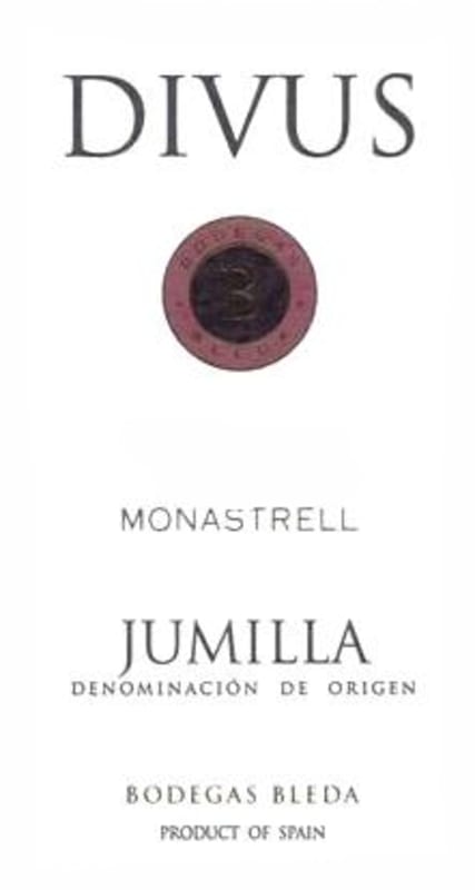Bodegas Bleda Divus Monastrell 2011 Front Label