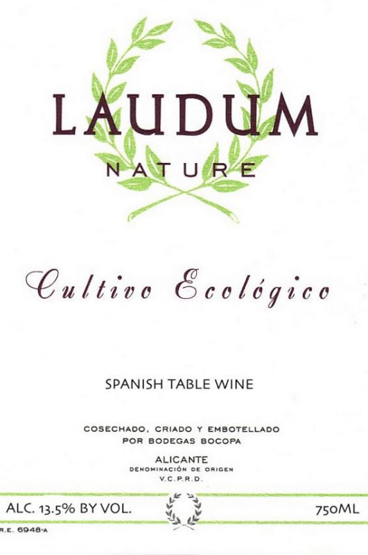 Bodegas Bocopa Laudum Nature Cultivo Ecologico 2014 Front Label