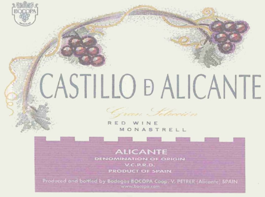 Bodegas Bocopa Castillo de Alicante Gran Seleccion 2006 Front Label