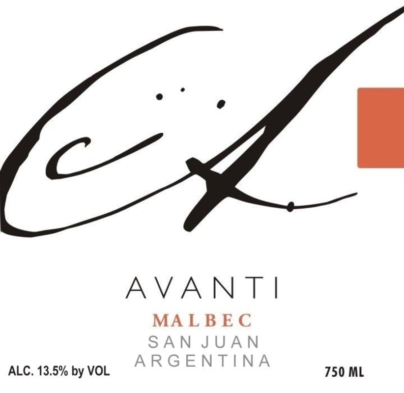 Bodegas Borbore Avanti Malbec 2008 Front Label