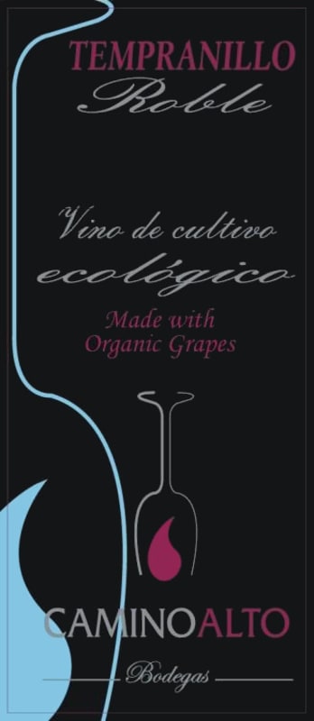 Bodegas Camino Alto Roble Vino de la Tierra Tempranillo 2013 Front Label