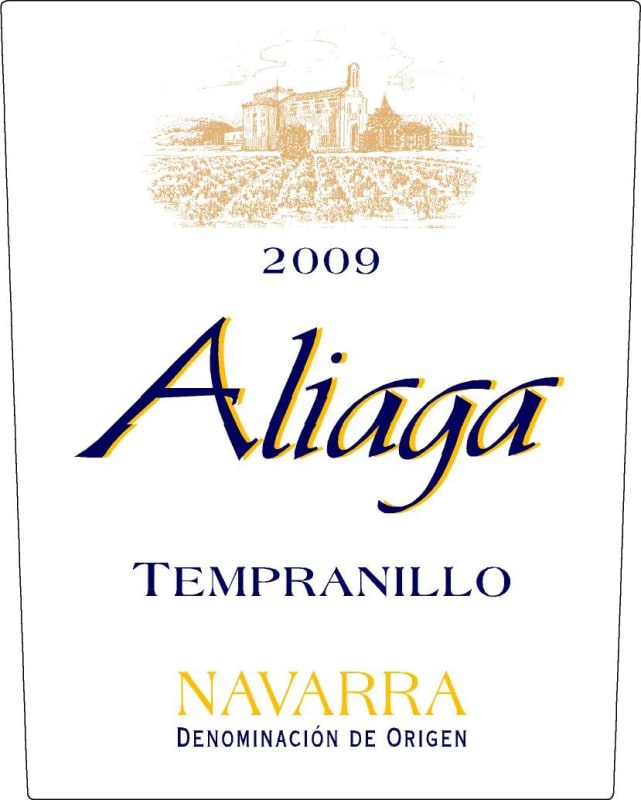 Bodegas Camino del Villar Aliaga Tempranillo 2009 Front Label