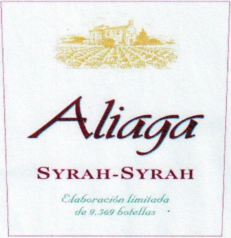 Bodegas Camino del Villar Aliaga Syrha-Syrha 2010 Front Label