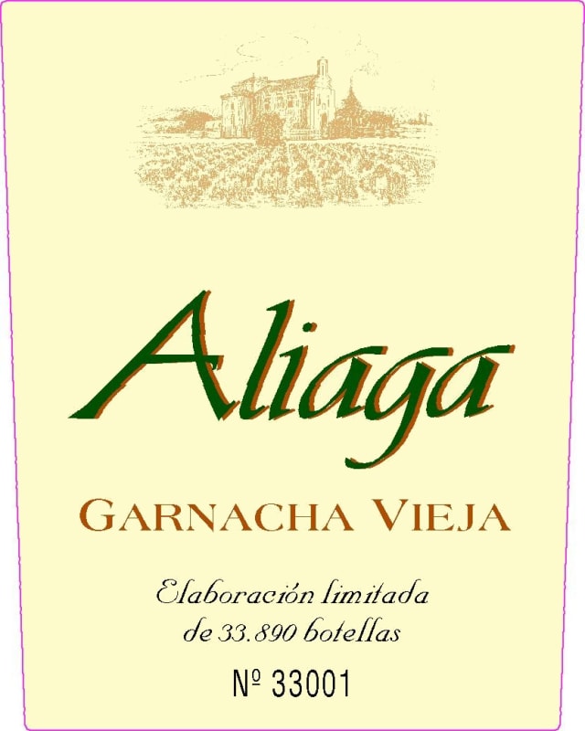 Bodegas Camino del Villar Aliaga Vieja Garnacha 2010 Front Label