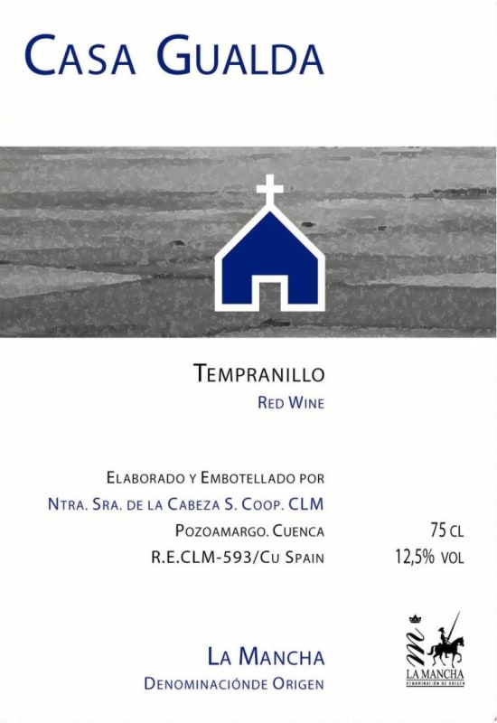 Bodegas Casa Gualda Tempranillo 2014 Front Label