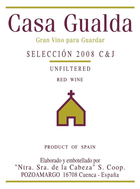 Bodegas Casa Gualda Seleccion C & J 2008 Front Label