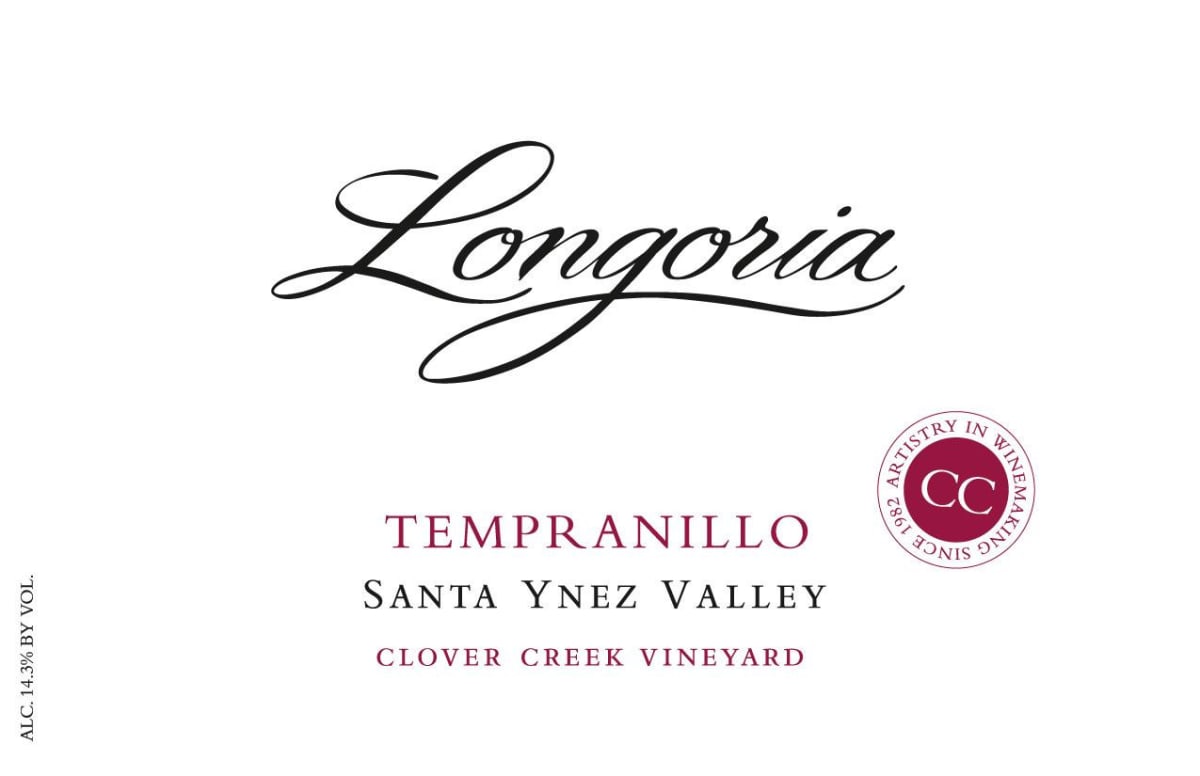 Longoria Tempranillo 2011 Front Label