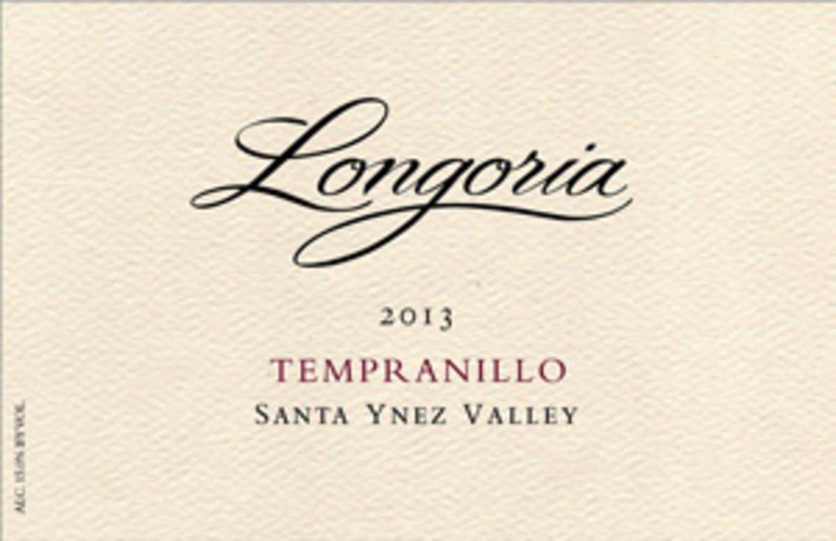 Longoria Tempranillo 2013 Front Label