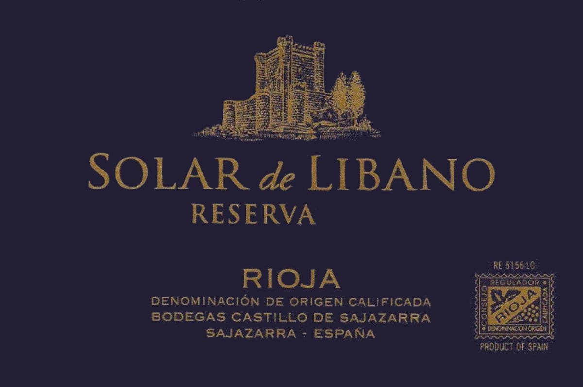 Bodegas Castillo de Sajazarra Solar de Libano Reserva 2009 Front Label