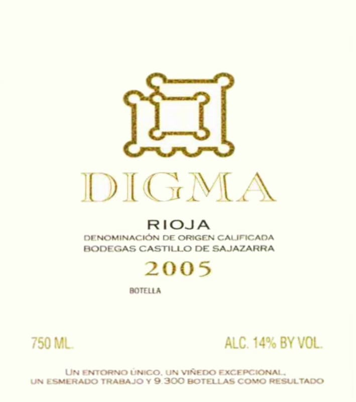 Bodegas Castillo de Sajazarra Digma 2005 Front Label