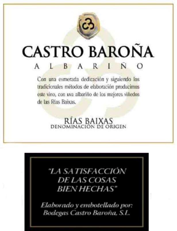 Bodegas Castro Barona Albarino 2009 Front Label