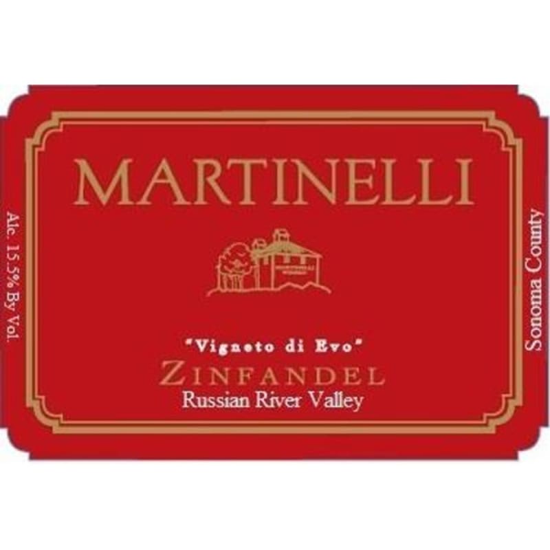 Martinelli Vigneto di Evo Zinfandel 2013 Front Label