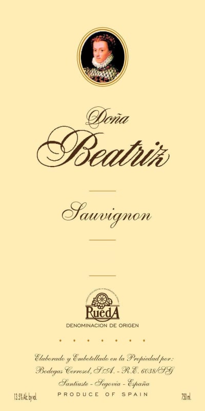Bodegas Cerrosol Dona Beatriz Sauvignon 2005 Front Label