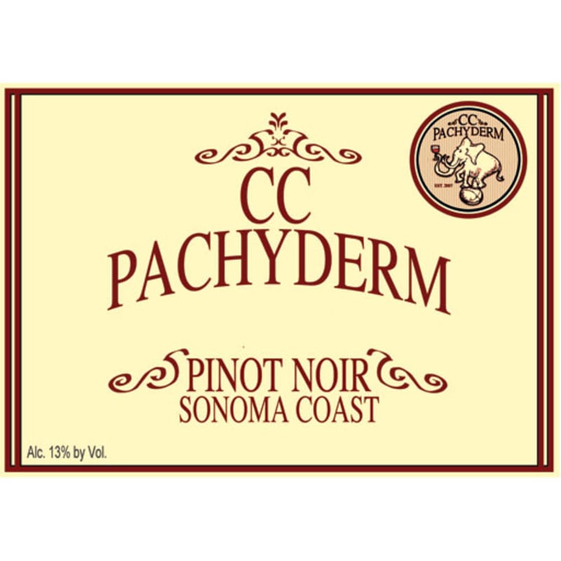 Claypool Cellars CC Pachyderm Rice Spivak Vineyard Pinot Noir 2013 Front Label