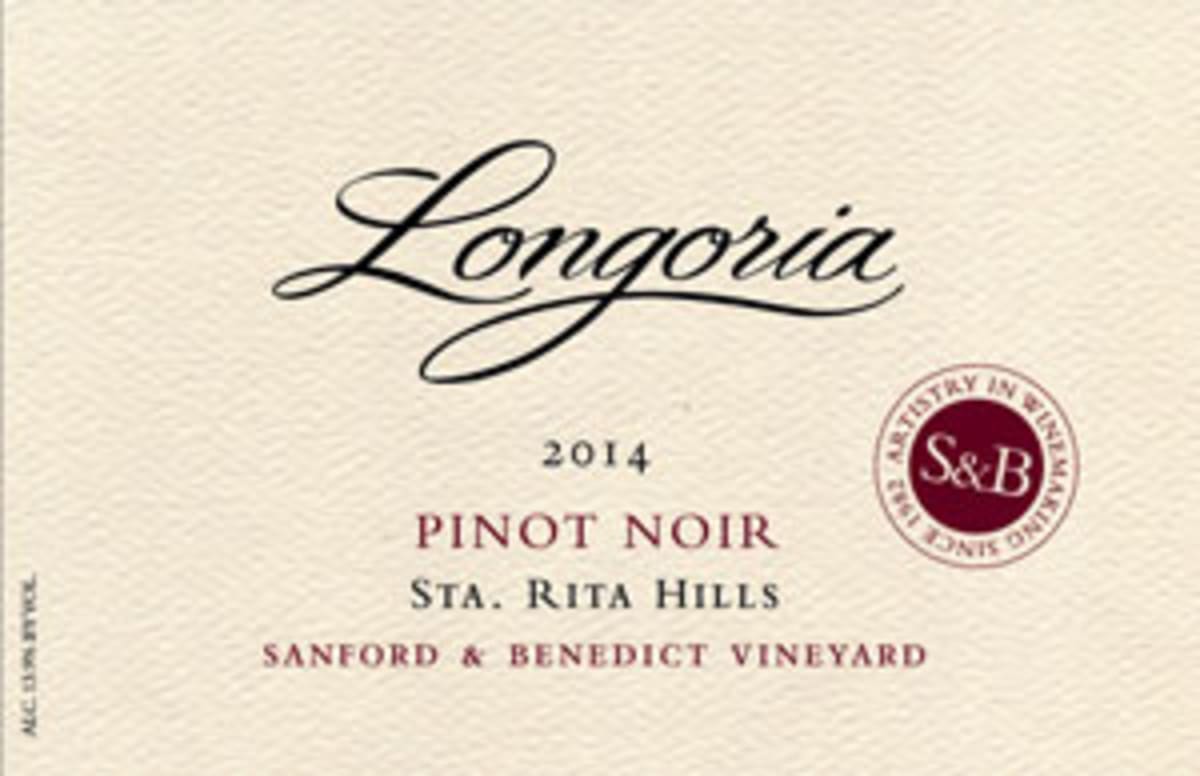 Longoria Sanford & Benedict Vineyard Pinot Noir 2014 Front Label