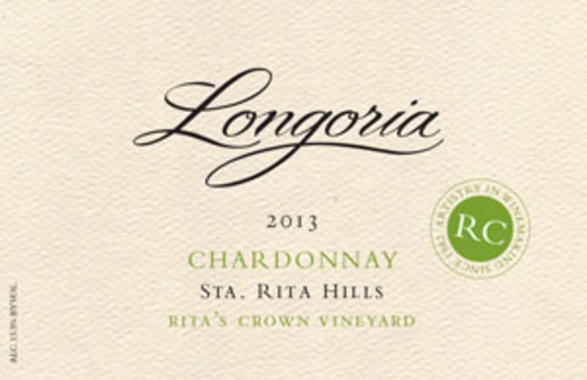Longoria Rita's Crown Vineyards Chardonnay 2013 Front Label