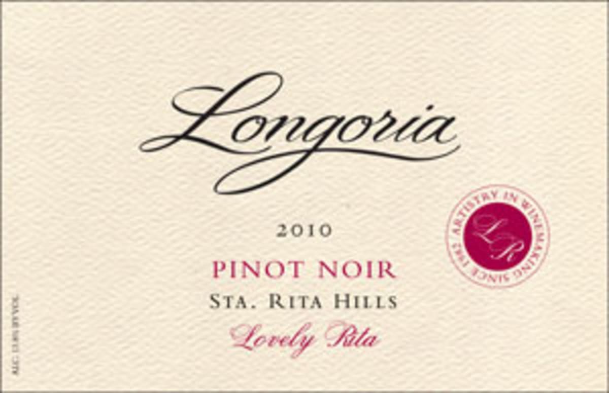 Longoria Lovely Rita Pinot Noir 2010 Front Label