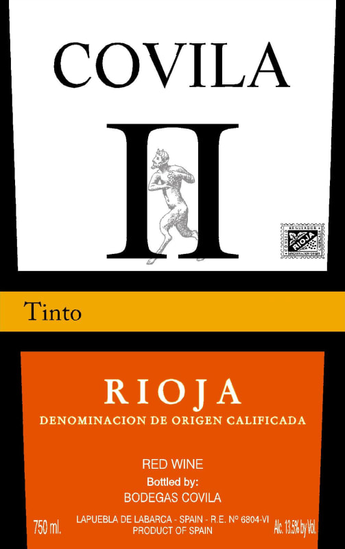 Bodegas Covila II Tinto 2014 Front Label
