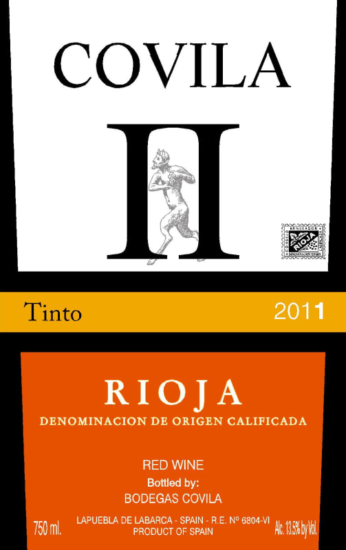 Bodegas Covila II Tinto 2011 Front Label