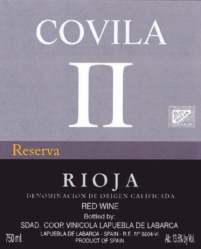 Bodegas Covila II Reserva 2009 Front Label