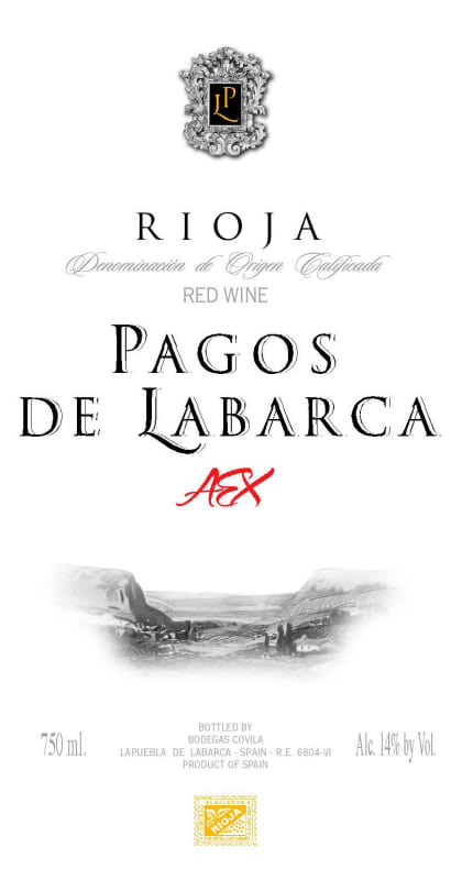 Bodegas Covila Pagos de Labarca AEX 2010 Front Label